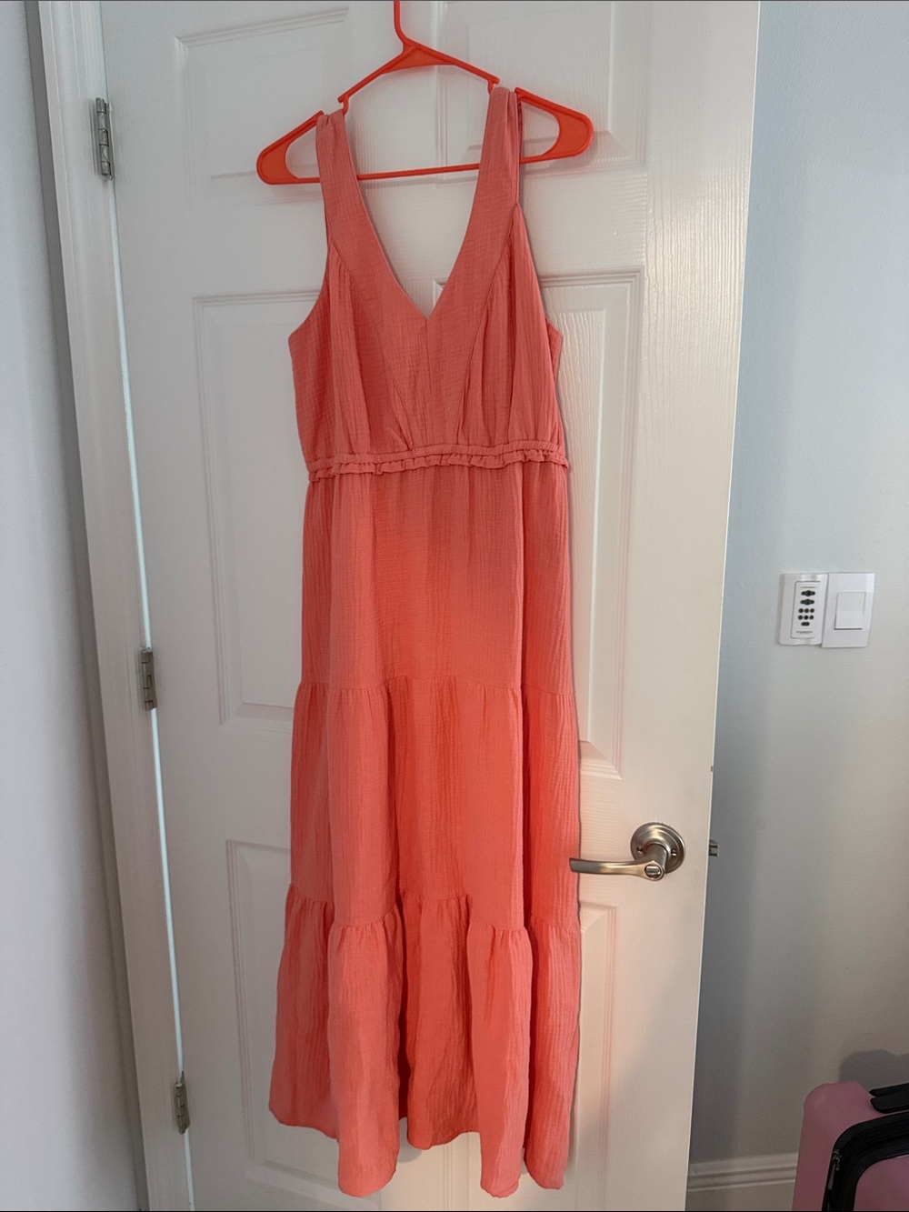 Women’s Coral Tiered Maxi Dress - Brand Not Visible